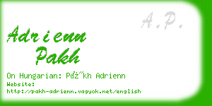 adrienn pakh business card